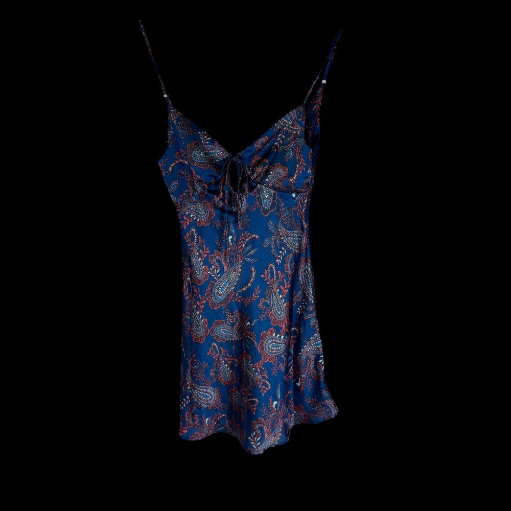 That's So Fetch Blue Paisley Slipdress Sz 8 - Picture 1 of 5